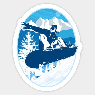 Snowboarding Sticker